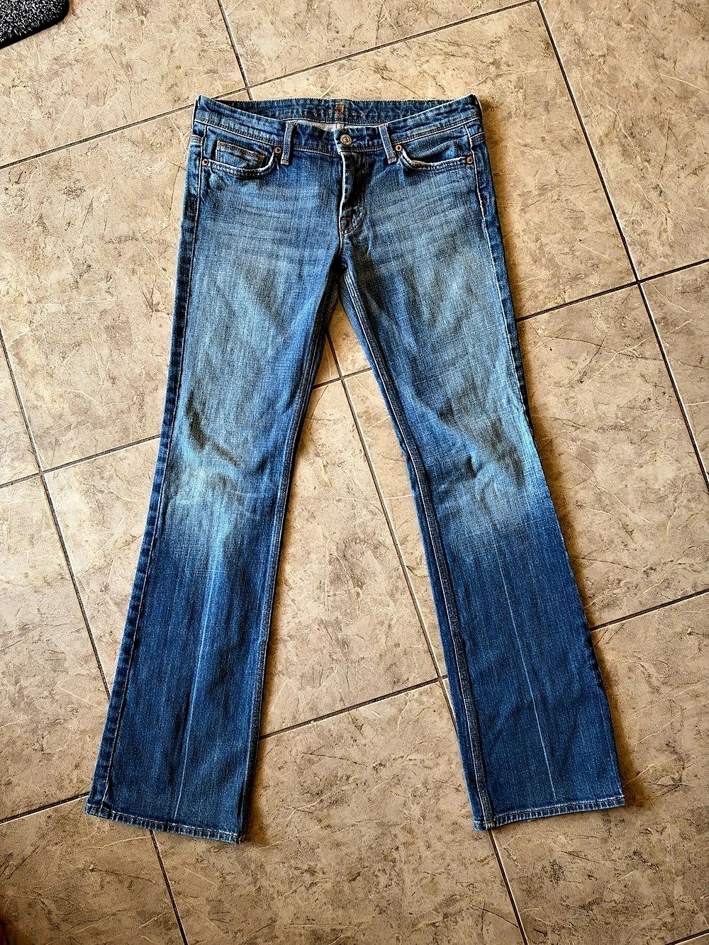 7 For All Mankind Dojo Flare low riseJeans Waist 28 Blue